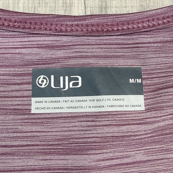 ✅Lot Of 3 Lija Athletic Tops M /L Tennis Golf Yoga Gym Sleeveless / Short Sleeve - Picture 4 of 13